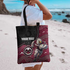 Custom Sea Eagles Tote Bag Bird Mascot With Aboriginal Indigenous