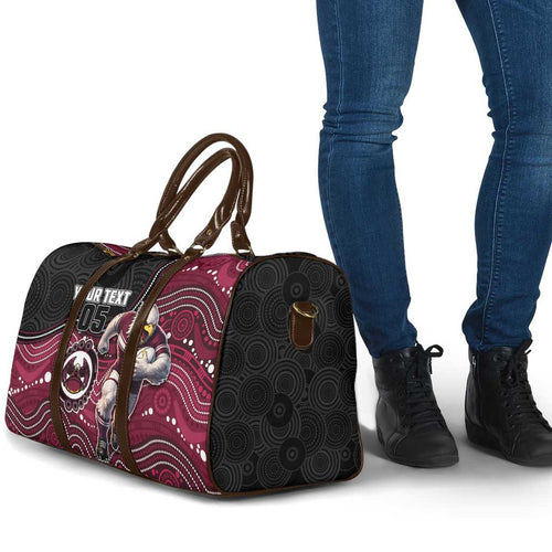 Custom Sea Eagles Travel Bag Bird Mascot With Aboriginal Indigenous