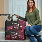 Custom Sea Eagles Travel Bag Bird Mascot With Aboriginal Indigenous