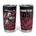 Custom Sea Eagles Tumbler Cup Bird Mascot With Aboriginal Indigenous