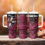 Custom Sea Eagles Tumbler With Handle Bird Mascot With Aboriginal Indigenous