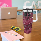 Custom Sea Eagles Tumbler With Handle Bird Mascot With Aboriginal Indigenous