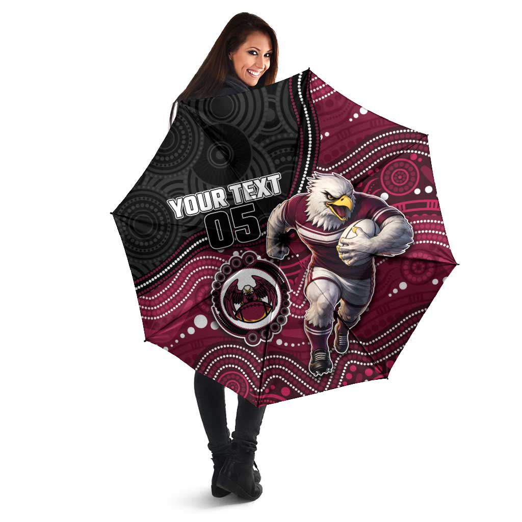 Custom Sea Eagles Umbrella Bird Mascot With Aboriginal Indigenous