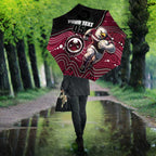 Custom Sea Eagles Umbrella Bird Mascot With Aboriginal Indigenous