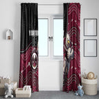 Custom Sea Eagles Window Curtain Bird Mascot With Aboriginal Indigenous