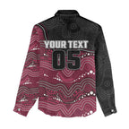Custom Sea Eagles Women Casual Shirt Bird Mascot With Aboriginal Indigenous