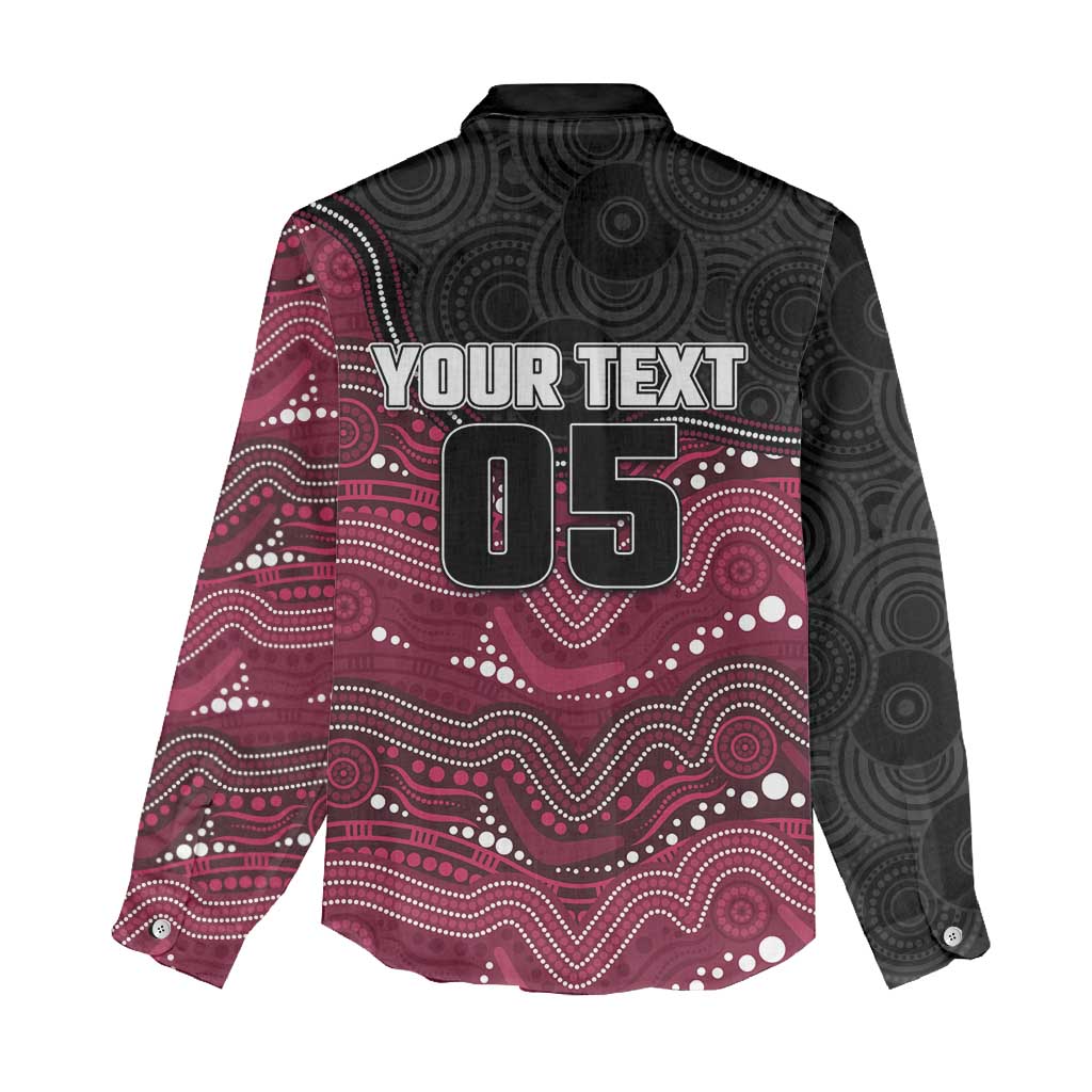 Custom Sea Eagles Women Casual Shirt Bird Mascot With Aboriginal Indigenous