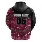 Custom Sea Eagles Zip Hoodie Bird Mascot With Aboriginal Indigenous
