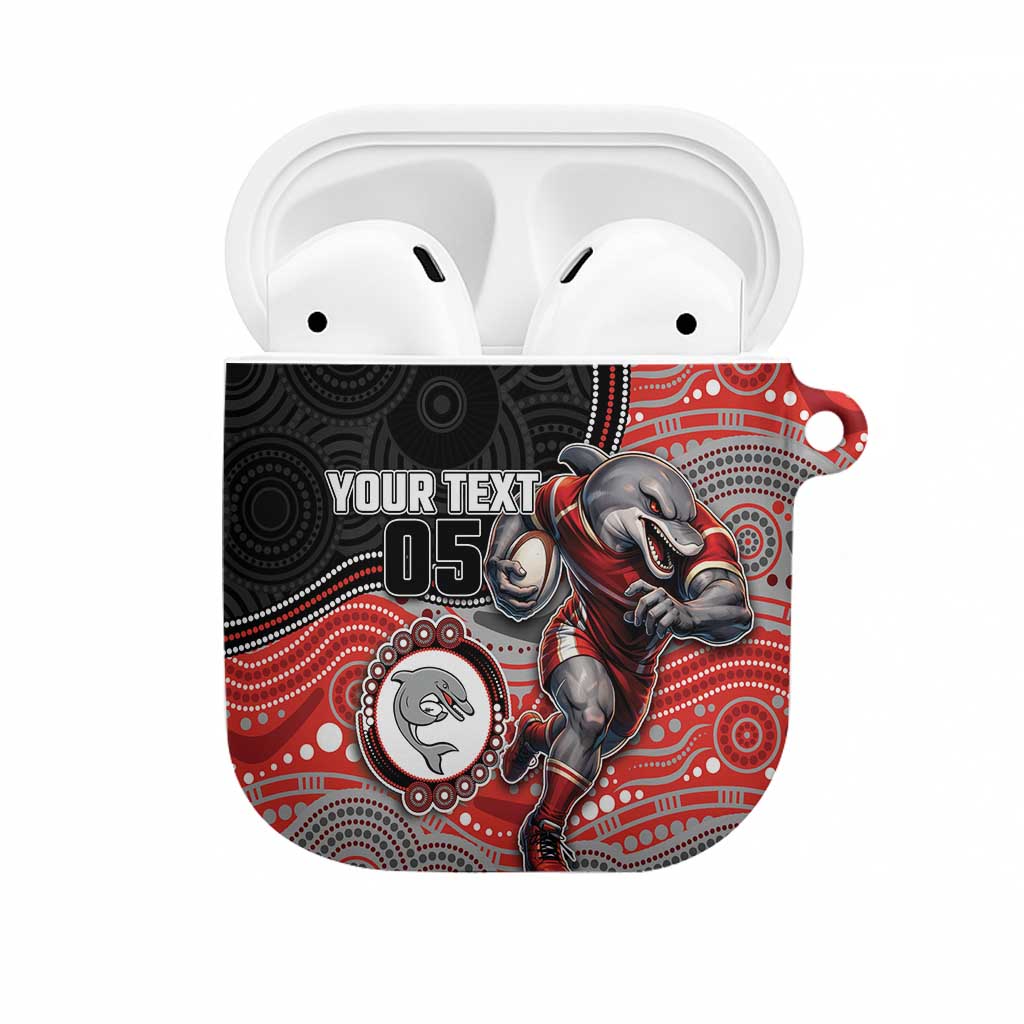 Custom Dolphins AirPods Case Fish Mascot With Aboriginal Indigenous