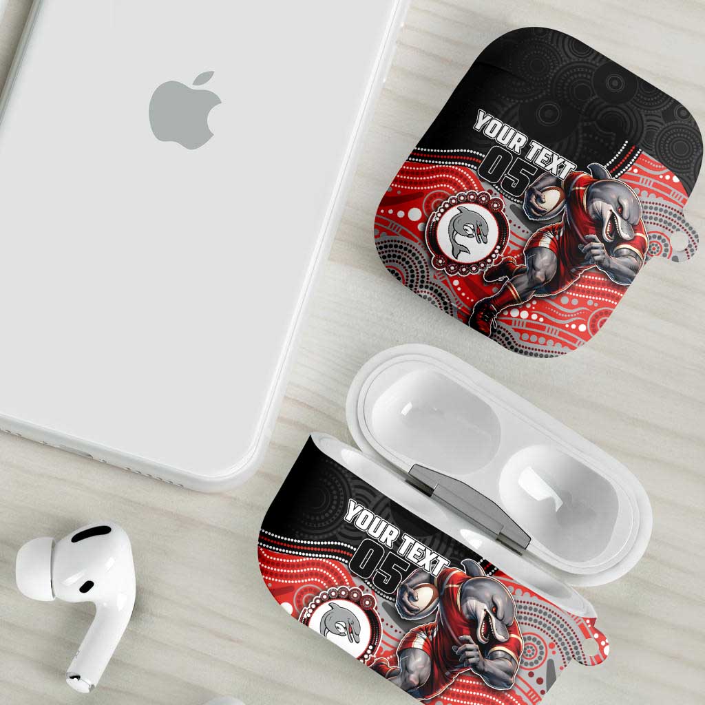 Custom Dolphins AirPods Case Fish Mascot With Aboriginal Indigenous