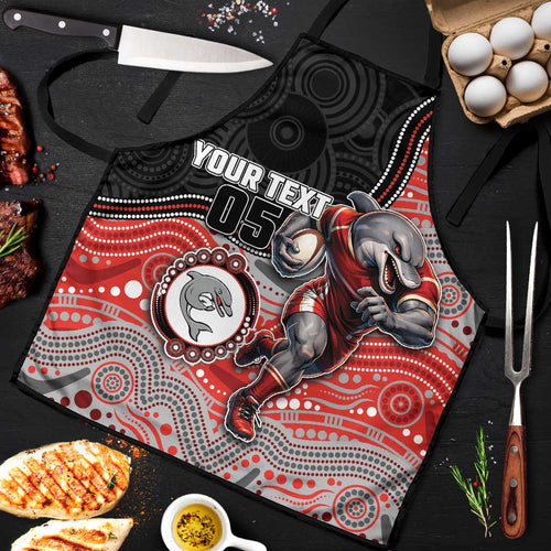 Custom Dolphins Apron Fish Mascot With Aboriginal Indigenous