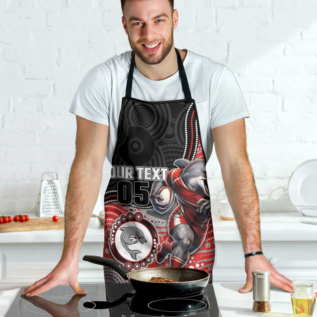 Custom Dolphins Apron Fish Mascot With Aboriginal Indigenous