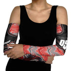 Custom Dolphins Arm Sleeves Fish Mascot With Aboriginal Indigenous