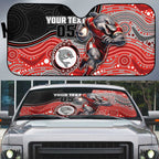 Custom Dolphins Auto Sun Shade Fish Mascot With Aboriginal Indigenous