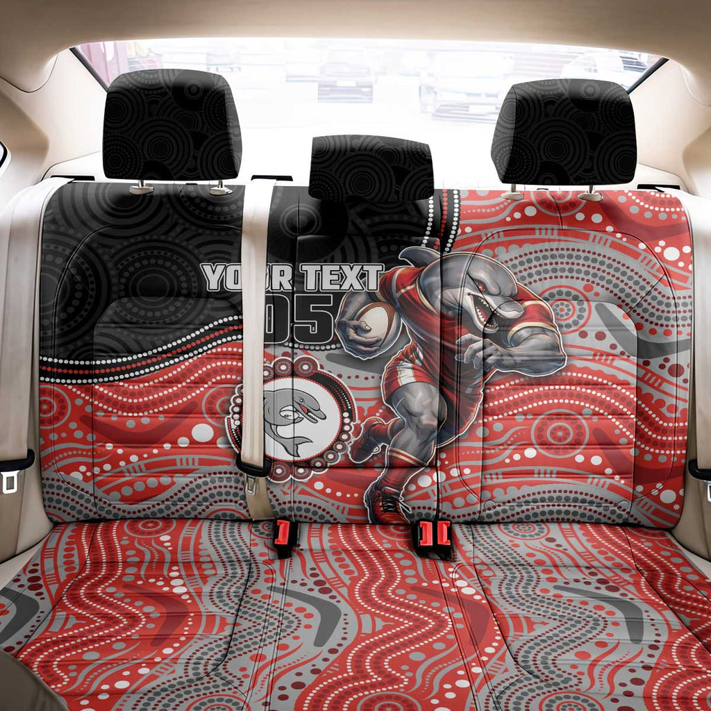 Custom Dolphins Back Car Seat Cover Fish Mascot With Aboriginal Indigenous