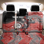 Custom Dolphins Back Car Seat Cover Fish Mascot With Aboriginal Indigenous