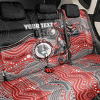 Custom Dolphins Back Car Seat Cover Fish Mascot With Aboriginal Indigenous
