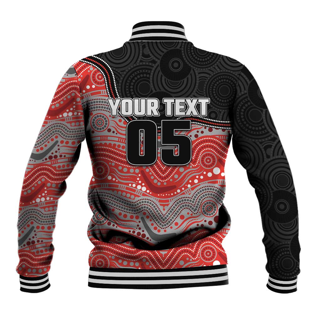 Custom Dolphins Baseball Jacket Fish Mascot With Aboriginal Indigenous
