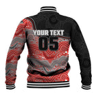 Custom Dolphins Baseball Jacket Fish Mascot With Aboriginal Indigenous