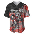 Custom Dolphins Baseball Jersey Fish Mascot With Aboriginal Indigenous