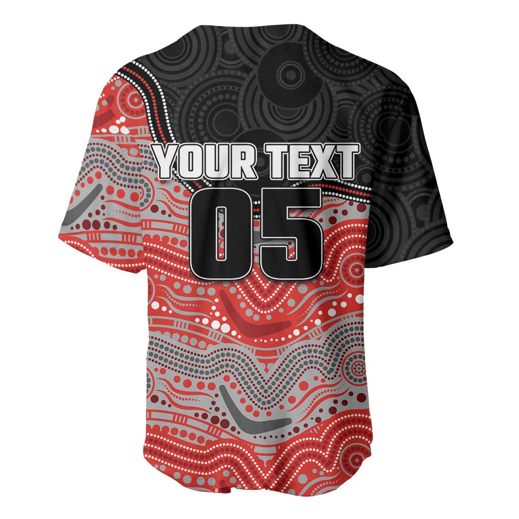 Custom Dolphins Baseball Jersey Fish Mascot With Aboriginal Indigenous