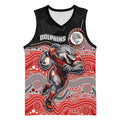 Custom Dolphins Basketball Jersey Fish Mascot With Aboriginal Indigenous