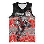 Custom Dolphins Basketball Jersey Fish Mascot With Aboriginal Indigenous