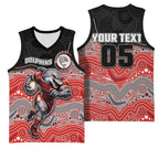 Custom Dolphins Basketball Jersey Fish Mascot With Aboriginal Indigenous