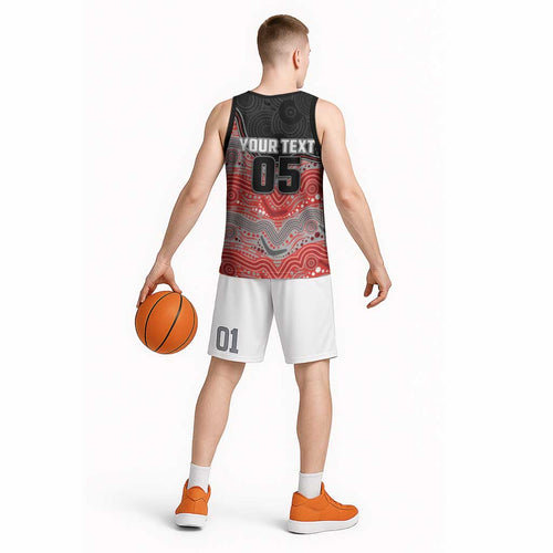 Custom Dolphins Basketball Jersey Fish Mascot With Aboriginal Indigenous