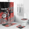 Custom Dolphins Bathroom Set Fish Mascot With Aboriginal Indigenous