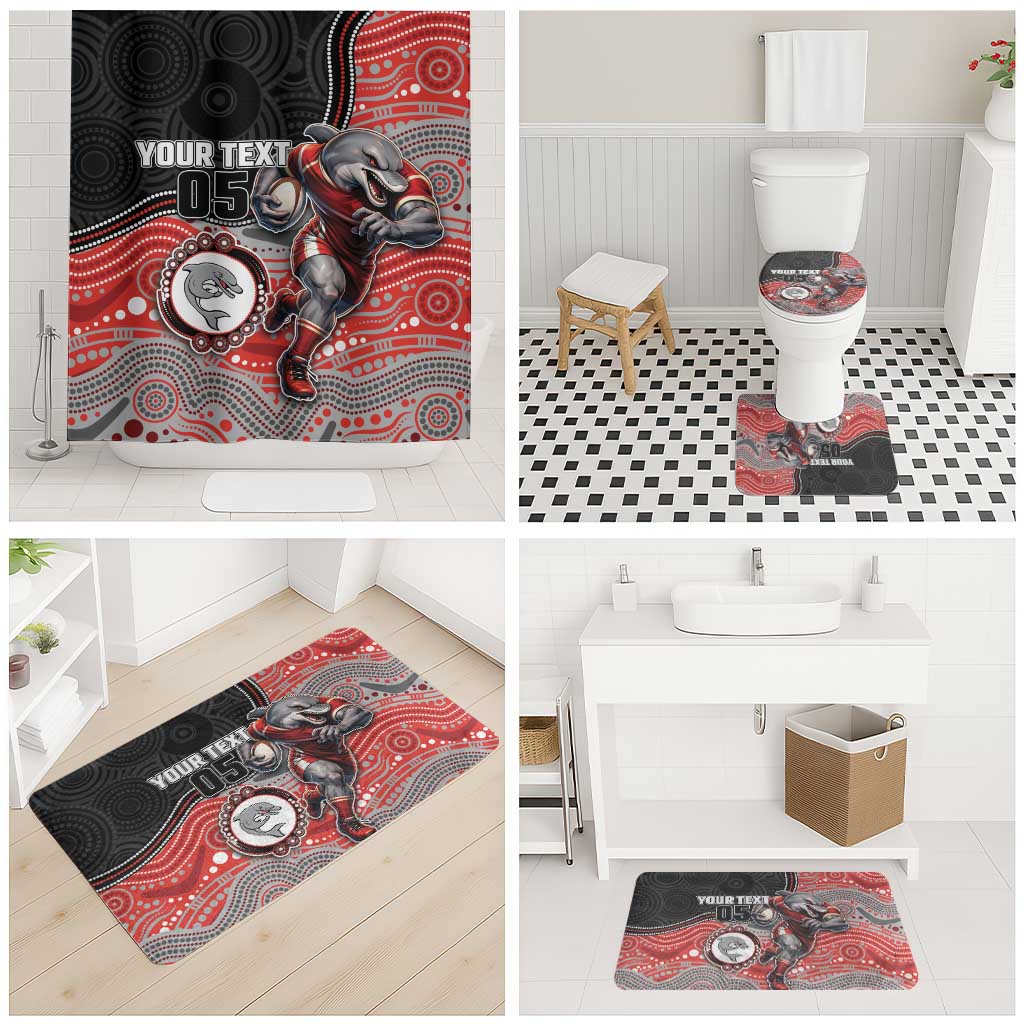 Custom Dolphins Bathroom Set Fish Mascot With Aboriginal Indigenous