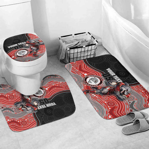 Custom Dolphins Bathroom Set Fish Mascot With Aboriginal Indigenous