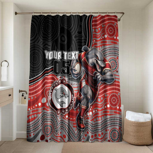Custom Dolphins Bathroom Set Fish Mascot With Aboriginal Indigenous