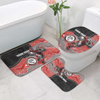 Custom Dolphins Bathroom Set Fish Mascot With Aboriginal Indigenous
