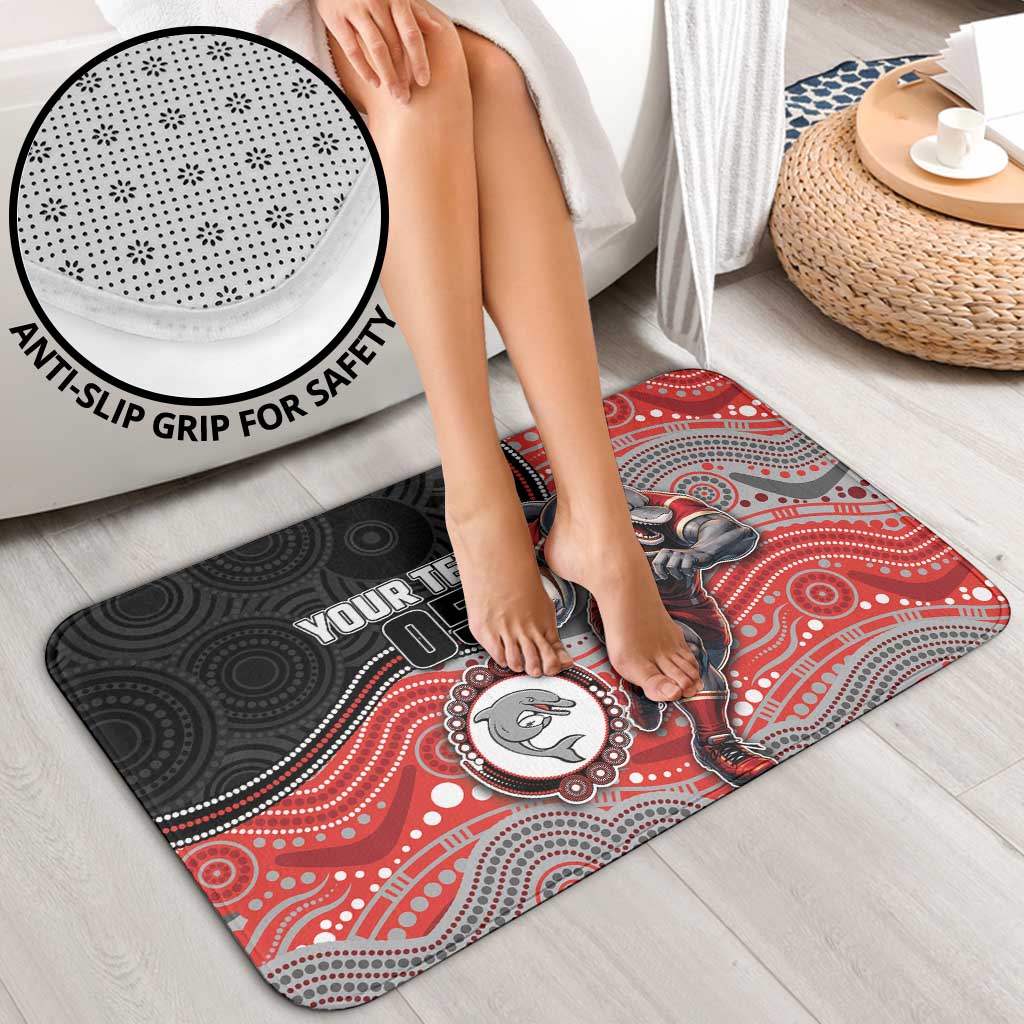 Custom Dolphins Bathroom Set Fish Mascot With Aboriginal Indigenous