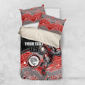 Custom Dolphins Bedding Set Fish Mascot With Aboriginal Indigenous