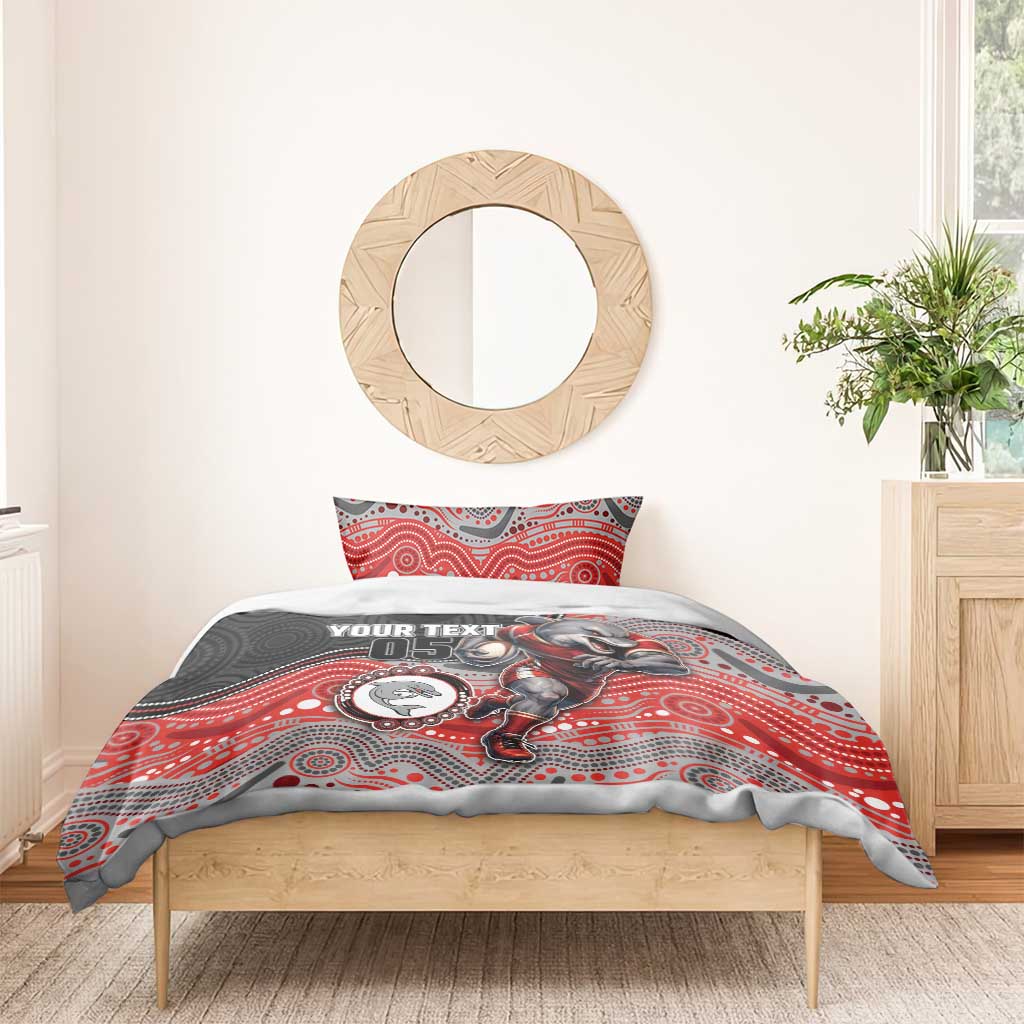 Custom Dolphins Bedding Set Fish Mascot With Aboriginal Indigenous