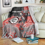 Custom Dolphins Blanket Fish Mascot With Aboriginal Indigenous