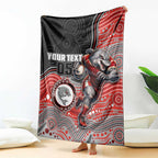 Custom Dolphins Blanket Fish Mascot With Aboriginal Indigenous