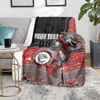 Custom Dolphins Blanket Fish Mascot With Aboriginal Indigenous