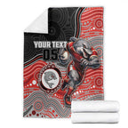 Custom Dolphins Blanket Fish Mascot With Aboriginal Indigenous