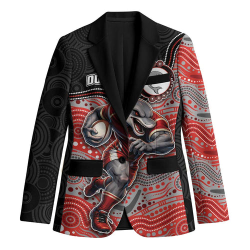 Custom Dolphins Blazer Fish Mascot With Aboriginal Indigenous