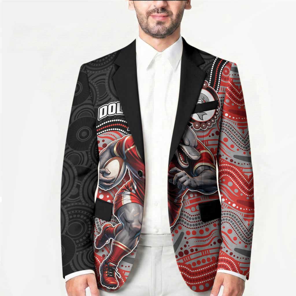 Custom Dolphins Blazer Fish Mascot With Aboriginal Indigenous