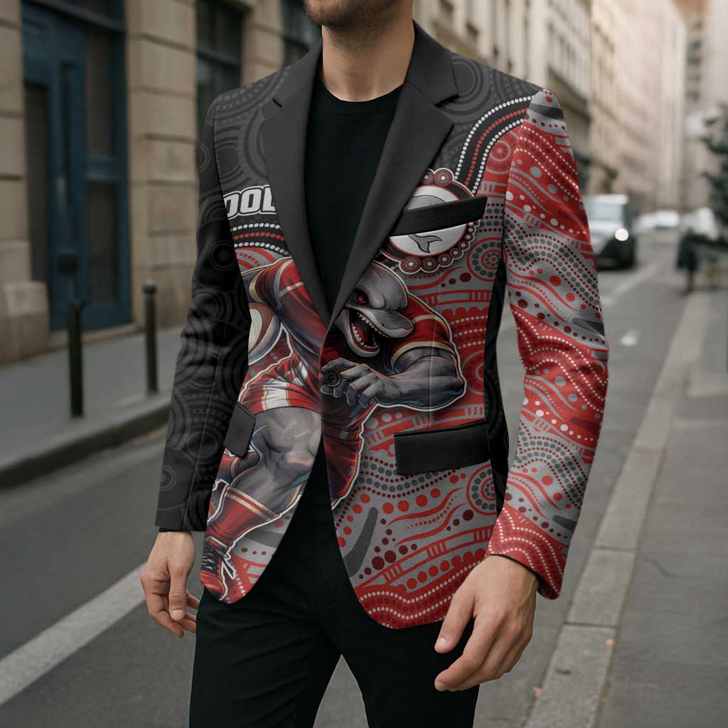 Custom Dolphins Blazer Fish Mascot With Aboriginal Indigenous