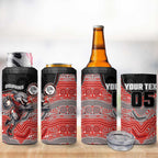 Custom Dolphins 4 in 1 Can Cooler Tumbler Fish Mascot With Aboriginal Indigenous