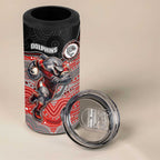 Custom Dolphins 4 in 1 Can Cooler Tumbler Fish Mascot With Aboriginal Indigenous