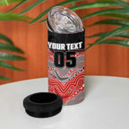 Custom Dolphins 4 in 1 Can Cooler Tumbler Fish Mascot With Aboriginal Indigenous
