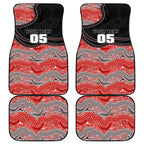 Custom Dolphins Car Mats Fish Mascot With Aboriginal Indigenous
