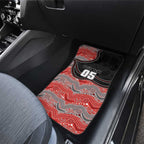 Custom Dolphins Car Mats Fish Mascot With Aboriginal Indigenous
