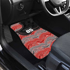 Custom Dolphins Car Mats Fish Mascot With Aboriginal Indigenous